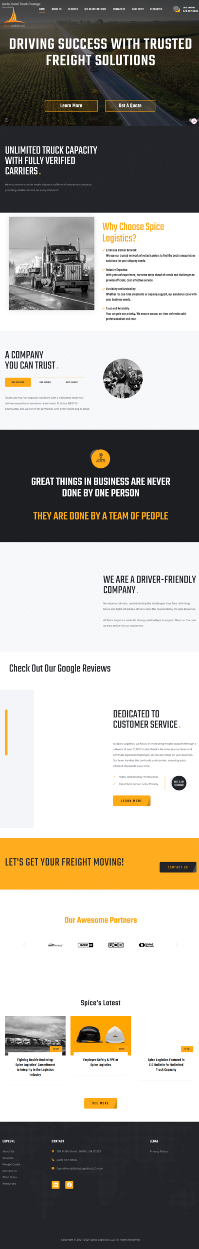 Spice Logistics LLC website